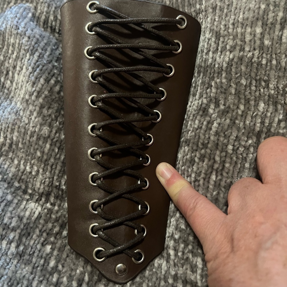 Steampunk Cosplay Halloween Faux Leather Lace Up Gauntlet